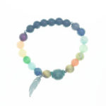 BRACELET ÉLASTIQUE PLUME GEM MULTI