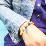 BRACELET ÉLASTIQUE PLUME GEM MULTI