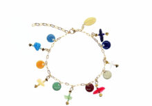 BRACELET DORÉ BRELOQUES CHIPS MULTI